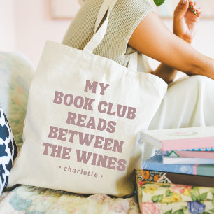 Grappige Boekenclub Quote Lezers Roze Tote Bag