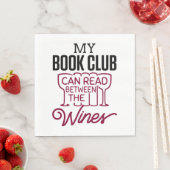 Grappige boekenclub wijn servet (Insitu)