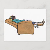 Grappige boekenliefhebber Chilling Collage Art Briefkaart (Voorkant)