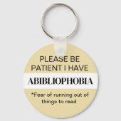 Grappige boekenliefhebbers cadeau boekenwurm lezer sleutelhanger (Voorkant)