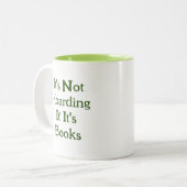 Grappige boekenliefhebbers Het is niet hamsteren a Tweekleurige Koffiemok (Voorkant links)