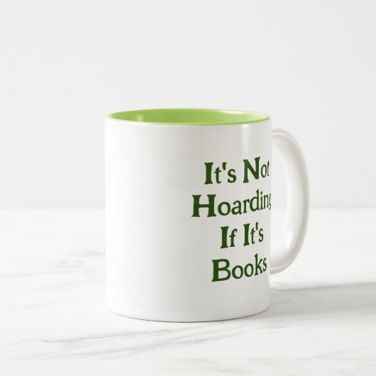 Grappige boekenliefhebbers Het is niet hamsteren a Tweekleurige Koffiemok (Voorkant rechts)
