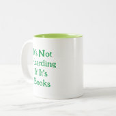 Grappige boekenliefhebbers Het is niet hamsteren a Tweekleurige Koffiemok (Voorkant links)