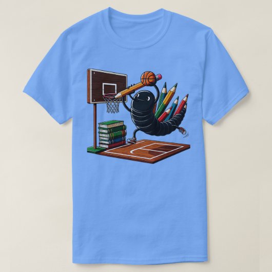 Grappige Boekenworm Basketbal Graphic voor lezers  T-shirt (Design voorkant)