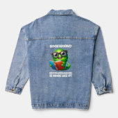 Grappige Boekenwurm? Eerder Encyclopediewurm! Denim Jacket (Achterkant)