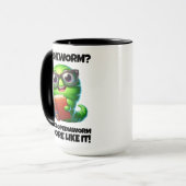 Grappige Boekenwurm? Eerder Encyclopediewurm! Mok (Voorkant links)