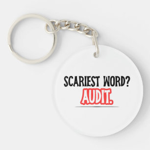 Grappige boekhouder Halloween - engste woord? acco Sleutelhanger