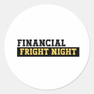 Grappige boekhouder Halloween - Financiële Fright  Ronde Sticker