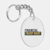 Grappige boekhouder Halloween - Financiële Fright Sleutelhanger (Voorkant Links)