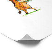 Grappige boeklezende giraffe Ik hou van mijn bibli Poster (Hoek)