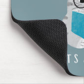 Grappige boekliefhebber die kat leest muismat (Hoek)