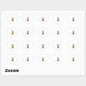 Grappige boekliefhebber Giraffe Long Form Tall Tal Hart Sticker (Vel)