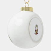 Grappige boekliefhebber Giraffe Long Form Tall Tal Keramische Bal Ornament (Links)