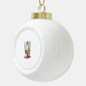 Grappige boekliefhebber Giraffe Long Form Tall Tal Keramische Bal Ornament (Rechts)