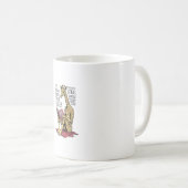 Grappige boekliefhebber Giraffe Long Form Tall Tal Koffiemok (Voorkant rechts)