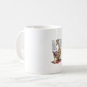 Grappige boekliefhebber Giraffe Long Form Tall Tal Koffiemok (Voorkant links)