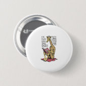 Grappige boekliefhebber Giraffe Long Form Tall Tal Ronde Button 5,7 Cm (Voorkant /achterkant)