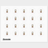 Grappige boekliefhebber Giraffe Long Form Tall Tal Ronde Sticker (Vel)