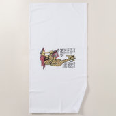 Grappige boekliefhebber Giraffe Long Form Tall Tal Strandlaken (Voorkant)