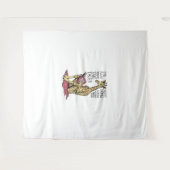 Grappige boekliefhebber Giraffe Long Form Tall Tal Wandkleed (Voorkant (horizontaal))