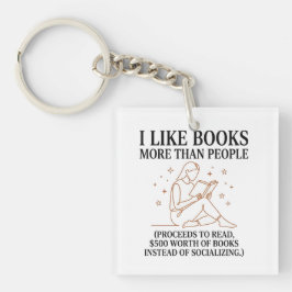 Grappige Boekliefhebber Ik Hou Meer Van Boeken Dan Sleutelhanger