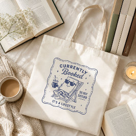 Grappige Boekliefhebber Schattig Momenteel Geboekt Tote Bag