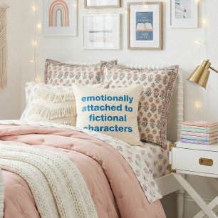 Grappige boekliefhebbers Emotion Quote Humor Booki Kussen