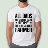 Grappige Boer Papa of Man Waardering Wit T-shirt