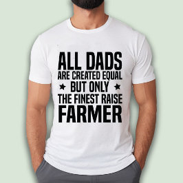 Grappige Boer Papa of Man Waardering Wit T-shirt