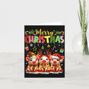 Grappige Boer Vrolijk Kerst Rendier Kerstman Gs Fa Kaart