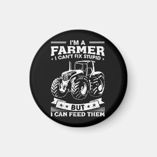 Grappige Boerderij Tractor Ik Ben Een Boer Ik Voed Magneet