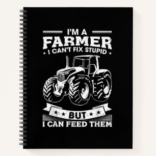 Grappige Boerderij Tractor Ik Ben Een Boer Ik Voed Notitieboek