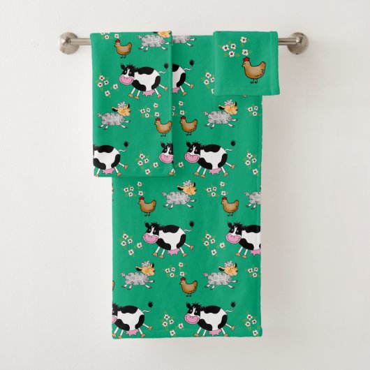 Grappige boerderijdieren bad handdoek (Insitu)