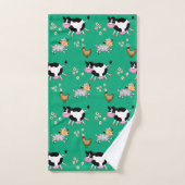 Grappige boerderijdieren bad handdoek (Handdoek)