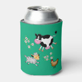 Grappige boerderijdieren blikjeskoeler (Blikje Voorkant)
