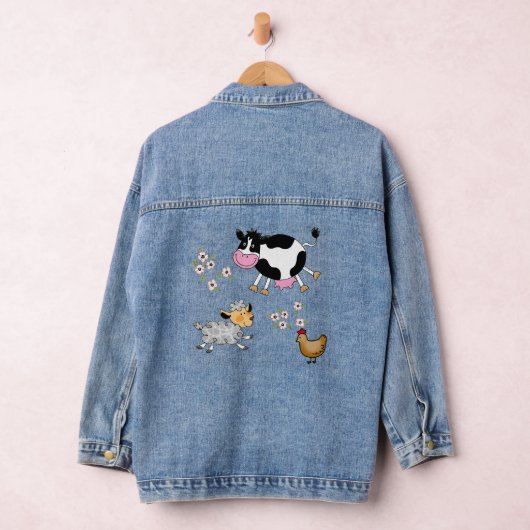 Grappige boerderijdieren denim jacket (Hangar)