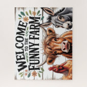 Grappige Boerderijdieren Legpuzzel (Verticaal)