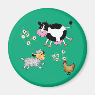 Grappige boerderijdieren magneet