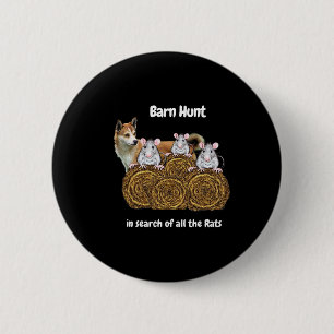 Grappige boerenjacht op ratten met een Noor Ronde Button 5,7 Cm