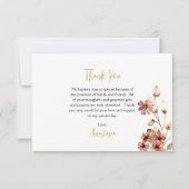 Grappige Boho Bloeit Orthodoxe Christelijke Doop Bedankkaart (Voorkant)