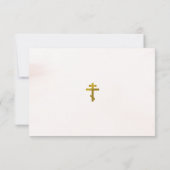 Grappige Boho Bloeit Orthodoxe Christelijke Doop Bedankkaart (Achterkant)