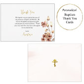 Grappige Boho Bloeit Orthodoxe Christelijke Doop Bedankkaart