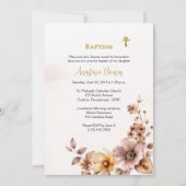 Grappige Boho Bloeit Orthodoxe Christelijke Doop Kaart (Voorkant)