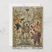 Grappige Boho Bloeit Orthodoxe Christelijke Doop Kaart (Achterkant)