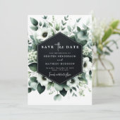 Grappige Boho Eucalyptus digitale bruiloft Save The Date (Staand voorkant)