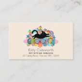 Grappige Boho Hippie Retro Pet Sitting Service Visitekaartje (Voorkant)