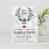 Grappige boho rendieren vakantie logo corporate kaart (Staand voorkant)