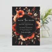 Grappige Boho Terracotta bruiloft Save The Date (Staand voorkant)
