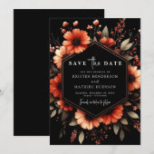 Grappige Boho Terracotta bruiloft Save The Date (Voorkant / Achterkant)