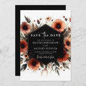 Grappige Boho Terracotta bruiloft Save The Date (Voorkant / Achterkant)